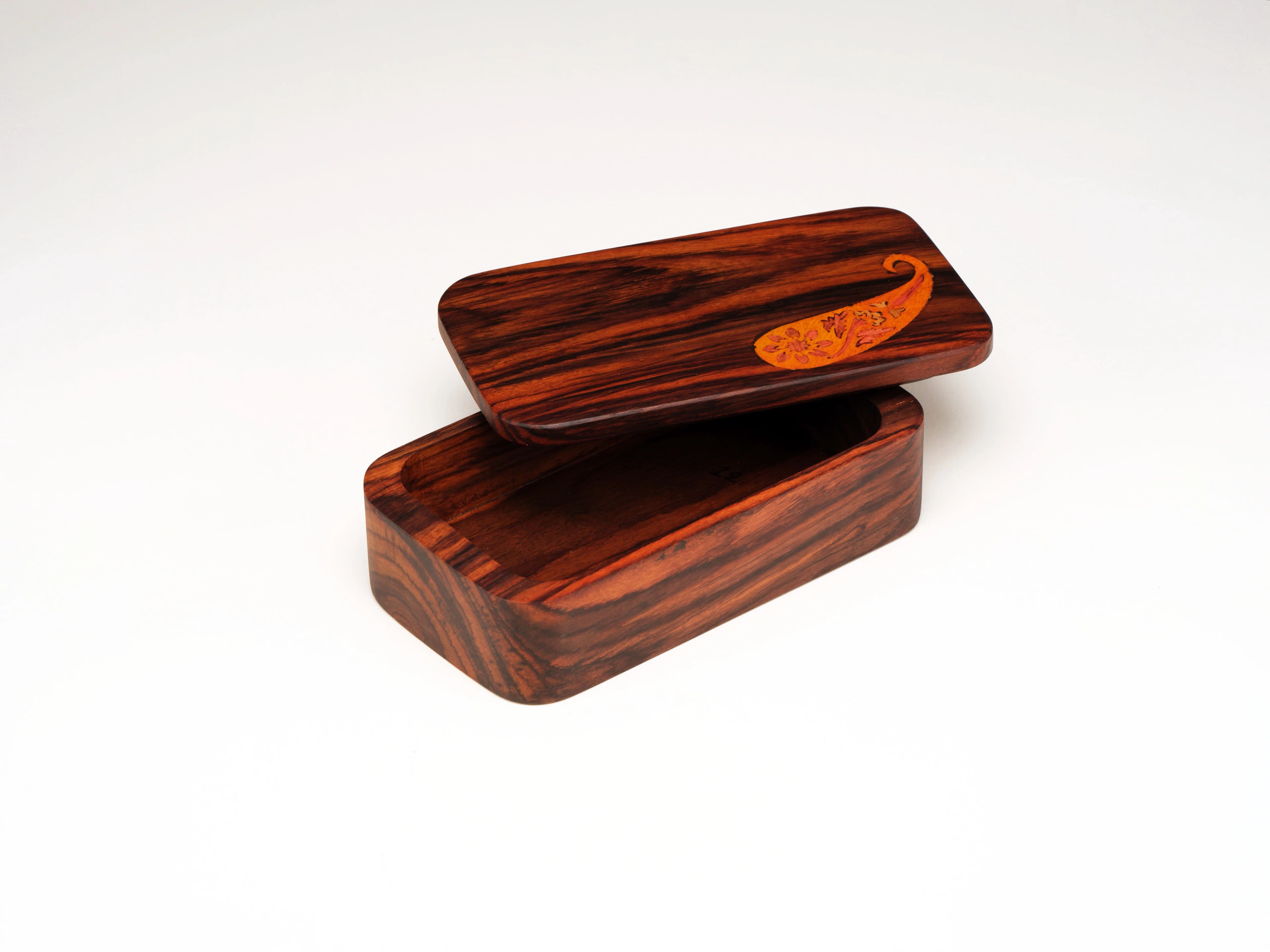 Rosewood Paisley Trinket Box