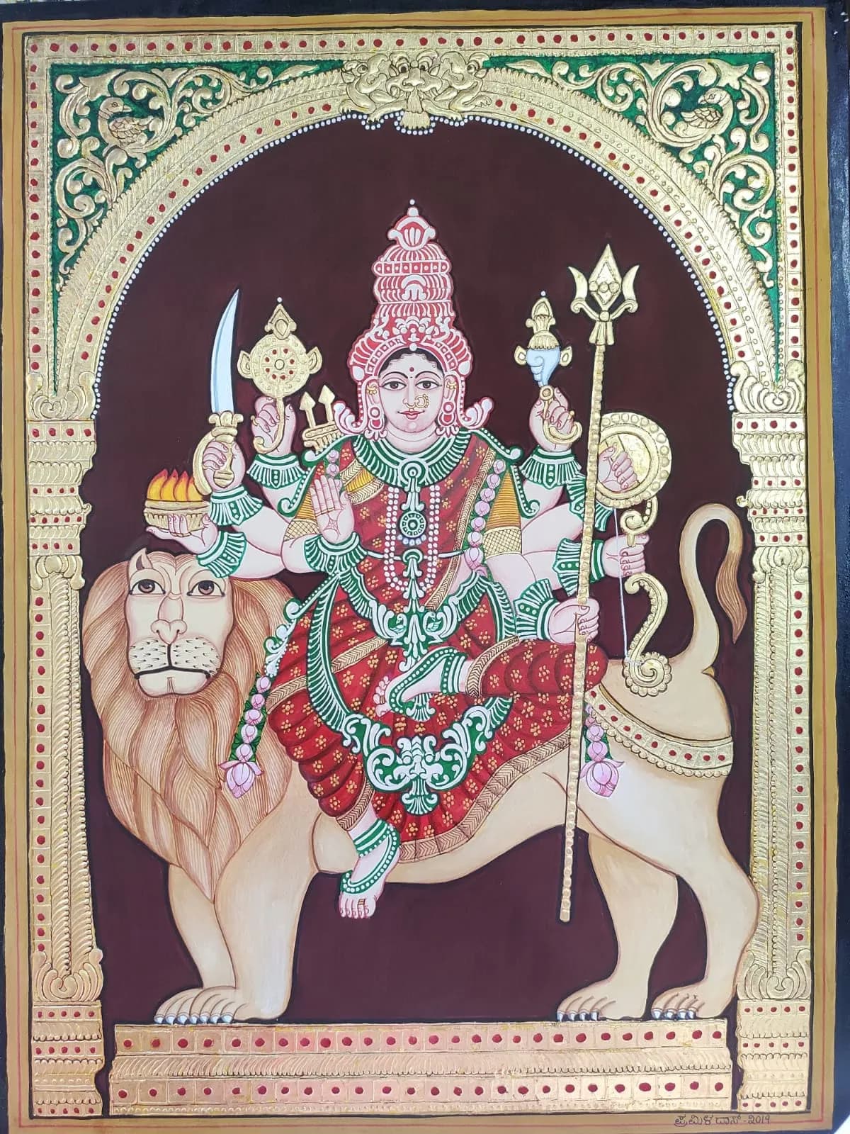Mysore Traditional Paintings & Ganjifa Cards of Mysore — Gold foil, gesso and God's play
