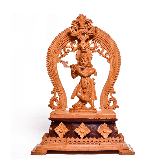 Sandalwood Krishna in Arch