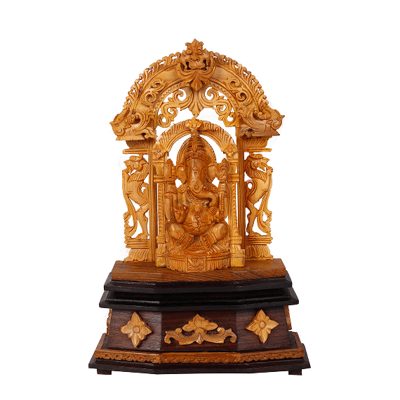Sandalwood Temple Arch Panel
