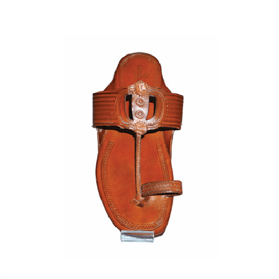 GI Registered Gents Tan Kolhapuri Chappal